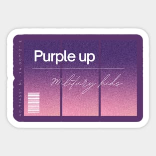 purple up for military kids Sticker